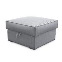 POUF FERA Hellgrau 65x65 cm - Hellgrau, Textil (65/38/65cm) - MASSENO