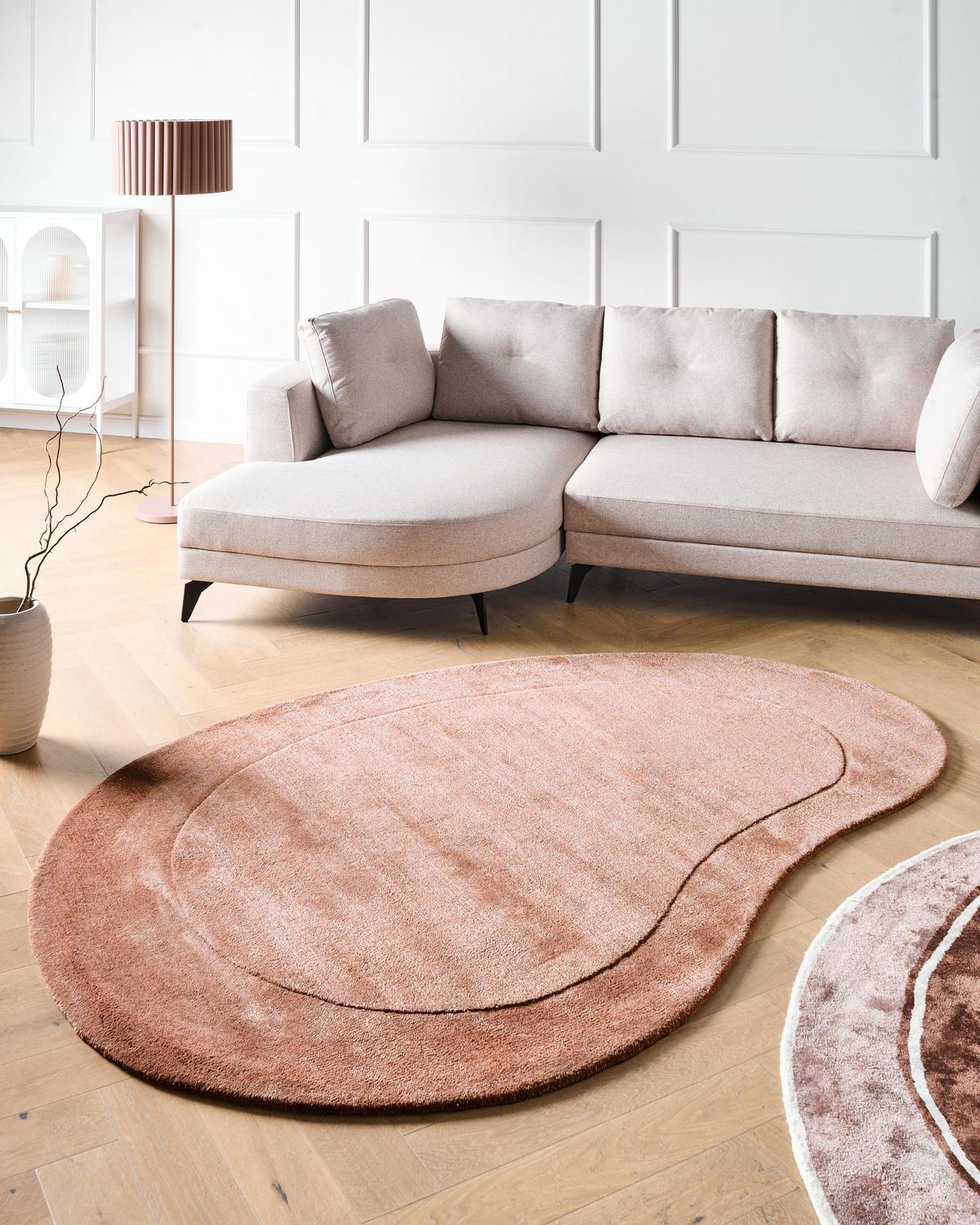 TEPPICH Goldbraun 160/230 cm Viskose Masso - Goldfarben, Textil (160/230cm) - Beliani