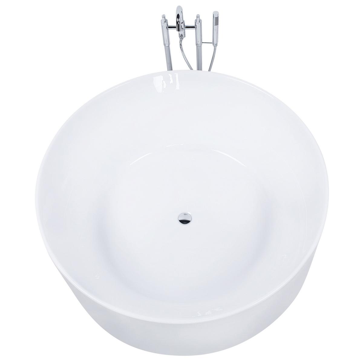 BADEWANNE FREISTEHEND 140x140x58 cm weiß Ibiza - Weiß, Kunststoff (140/58/140cm) - Beliani