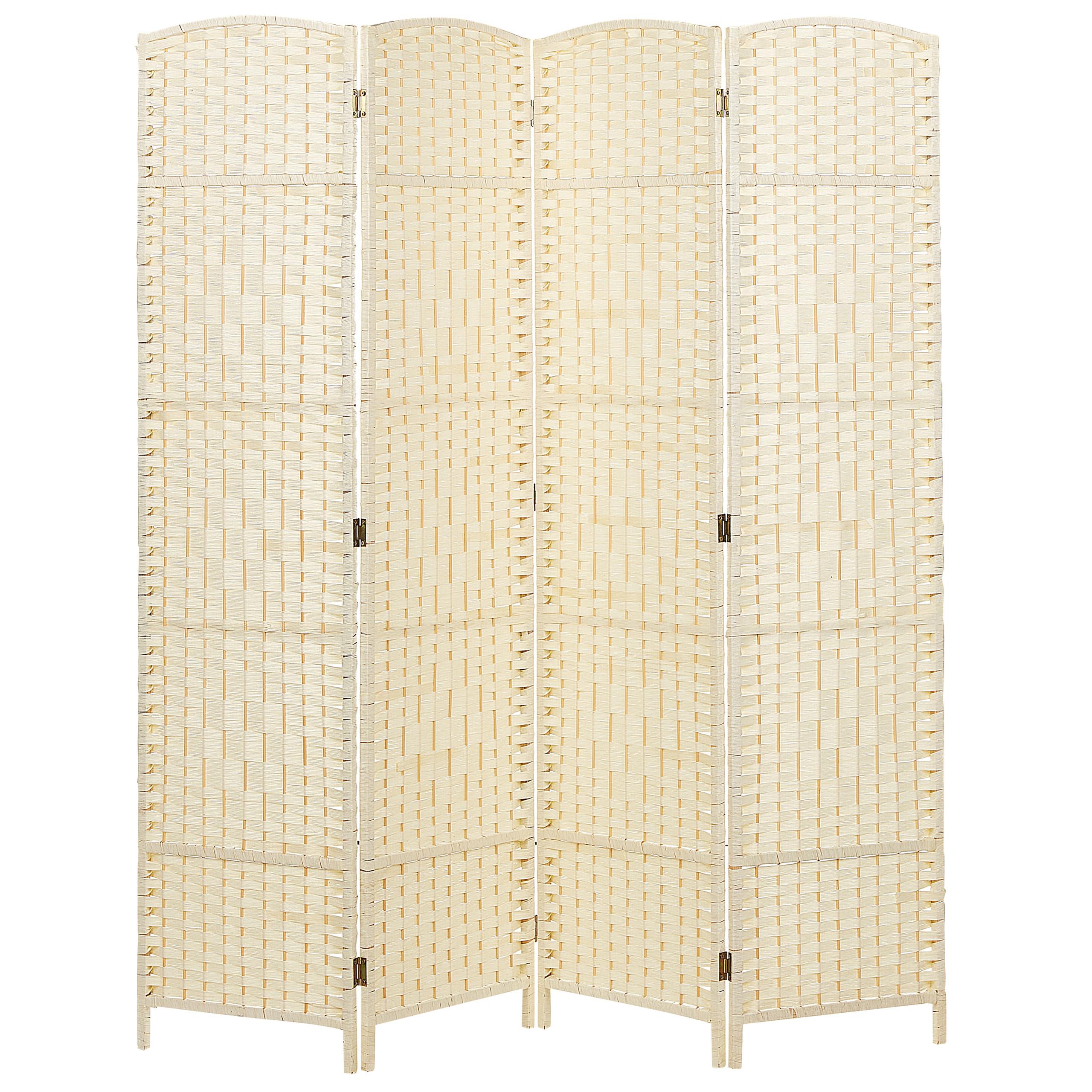 RAUMTEILER 4-teilig Hellbeige 163/170 cm Lappago - Beige, Papier (163/170/2cm) - Beliani