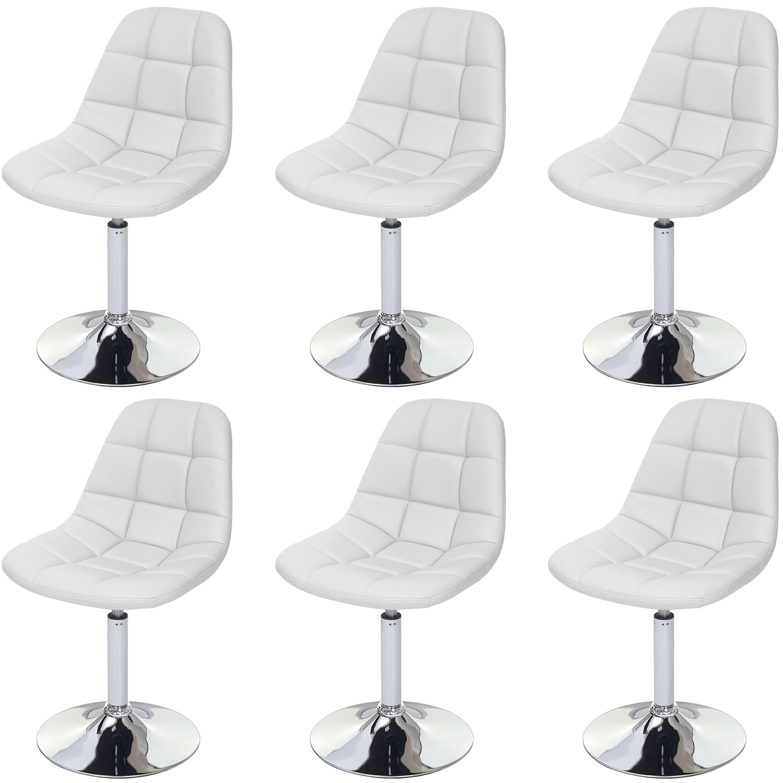 ESSZIMMERSTUHL Weiß 6er-Set - Weiß, Textil (47/84/50cm) - MCW