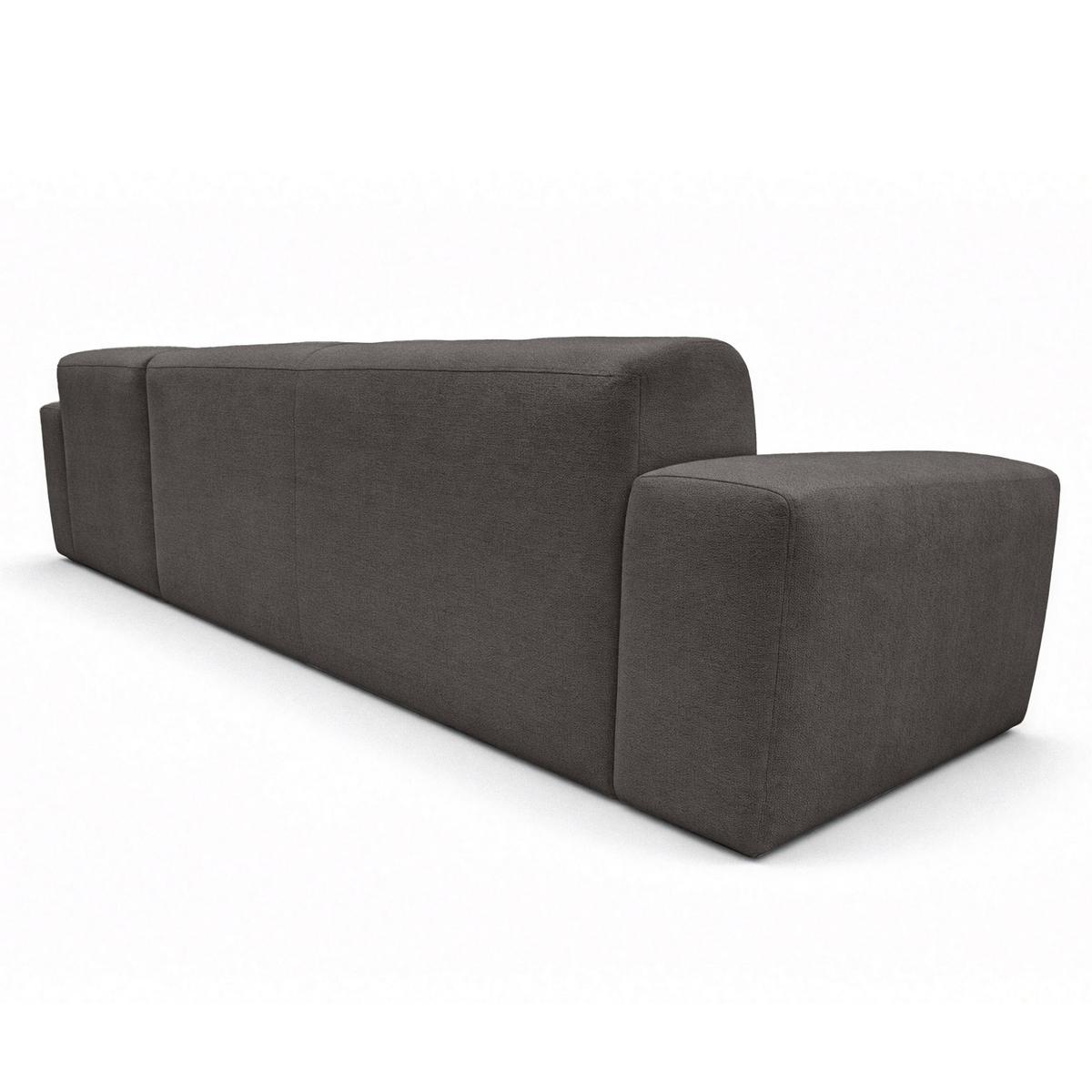 ECKSOFA L Form Corlu Dunkelgrau 310/165/78 cm – stilvolle kleine Eckcouch Rechts - Dunkelgrau/Schwarz, Kunststoff/Textil (165/310cm) - AX Living