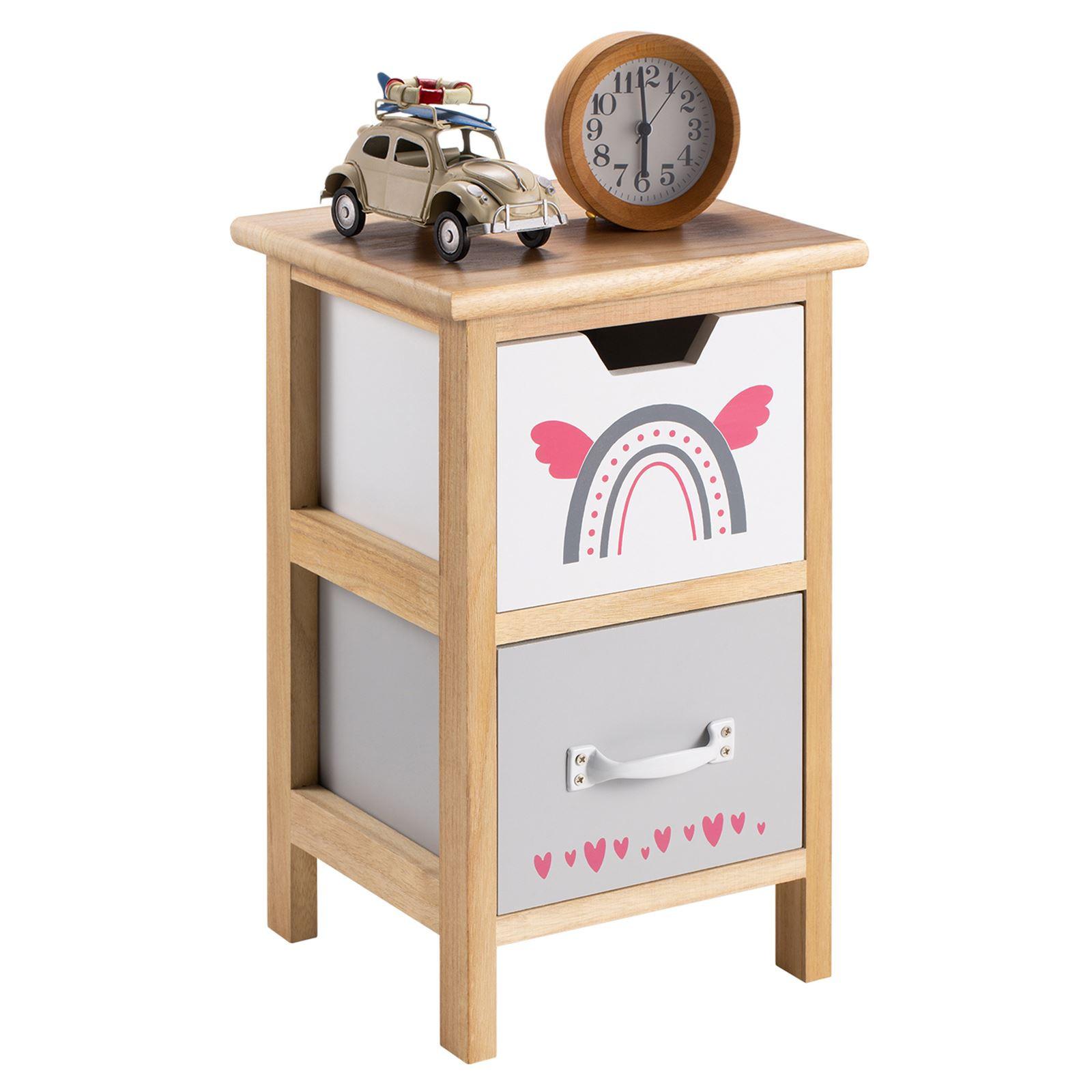 KOMMODE ESTA natur, grau/weiß - Naturfarben/Grau, Holzwerkstoff (25/42/25cm) - CARO-Möbel