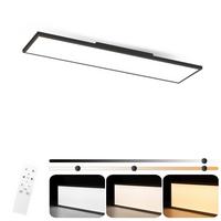 LED-DECKENLEUCHTE Landshut 100/25/4.5 cm - Schwarz, Metall (100/25/4.5cm) - Nettlife