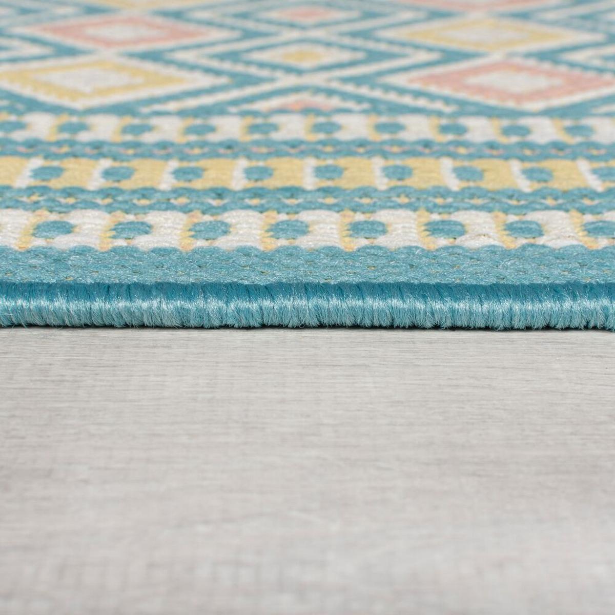 OUTDOORTEPPICH Waschbar RAVENGLASS, geometrisch, Pastellfarben, 200 x 290 cm - Multicolor, Textil (200/290cm) - KADIMA DESIGN