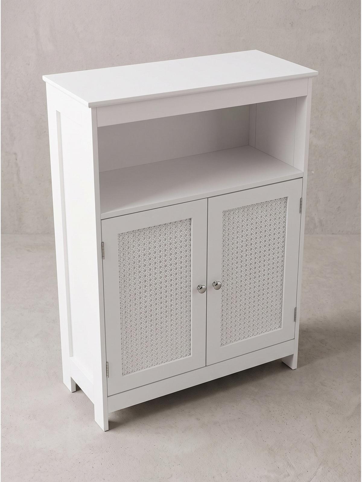 BADSCHRANK ADOUR, MDF, mit Stauraum, Weiß, 60 x 28 x 80 cm - Weiß, Holzwerkstoff/Metall (60/80/28cm) - KADIMA DESIGN