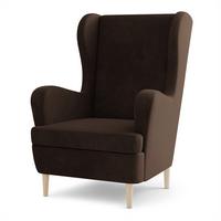 SESSEL VOGERA, Ohrensessel Polstersessel, Braun - Braun, Holz/Holzwerkstoff (78/103/85cm) - MASSENO
