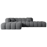 ECKSOFA Ottomane Links OLEA-L2 - 289x176x71 cm Dunkelgrau - Dunkelgrau/Schwarz, Holzwerkstoff/Kunststoff (176/289cm) - ALTDECOR