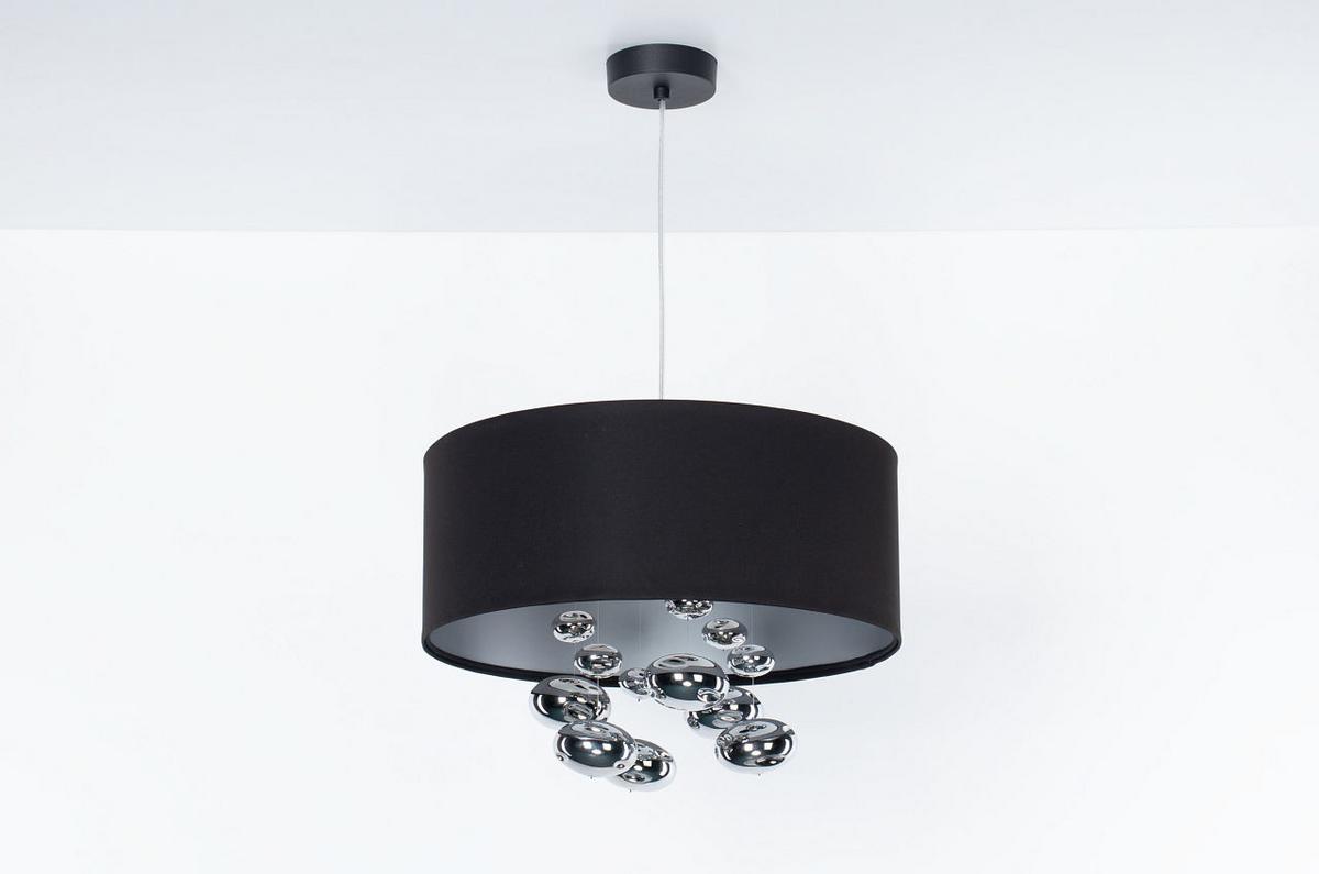 HÄNGELEUCHTE Schwarz 40/96 cm - Silberfarben/Schwarz, Kunststoff (40/1/96cm) - ONZENO