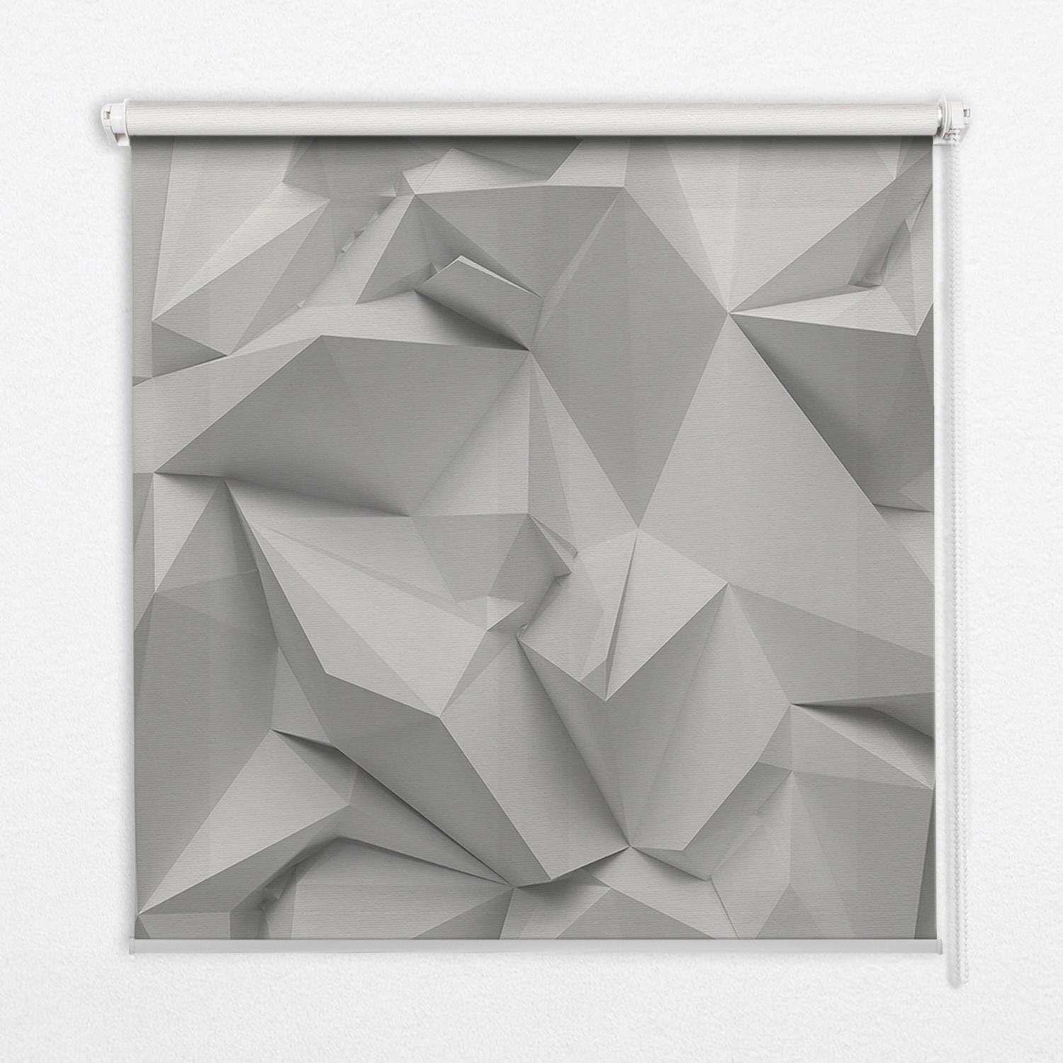 INNENROLLO - Fensterrollo - Rollo - 70x140 cm - 3D-Papierwand - Weiß, Kunststoff (70/140/0.5cm) - TULUP