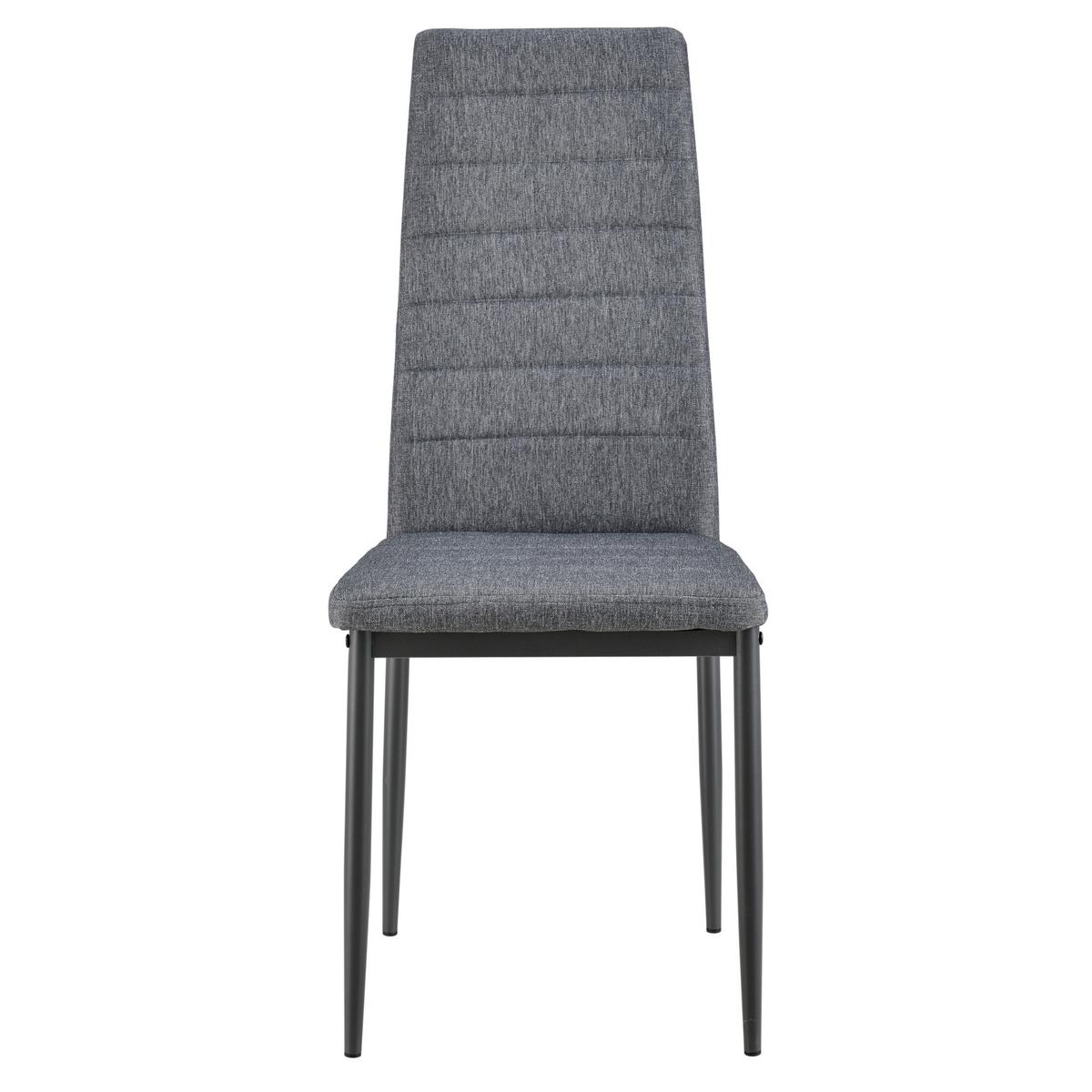 ESSGRUPPE Honningsvåg - Schwarz, Holzwerkstoff/Textil (120/75/60cm) - [en.casa]