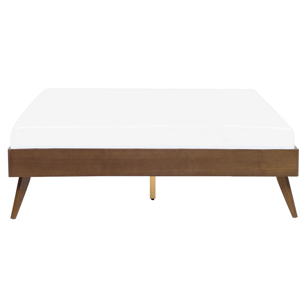 BETT 160/200cm Dunkler Holzfarbton Berric - Dunkelbraun, Holzwerkstoff (160/200cm) - Beliani