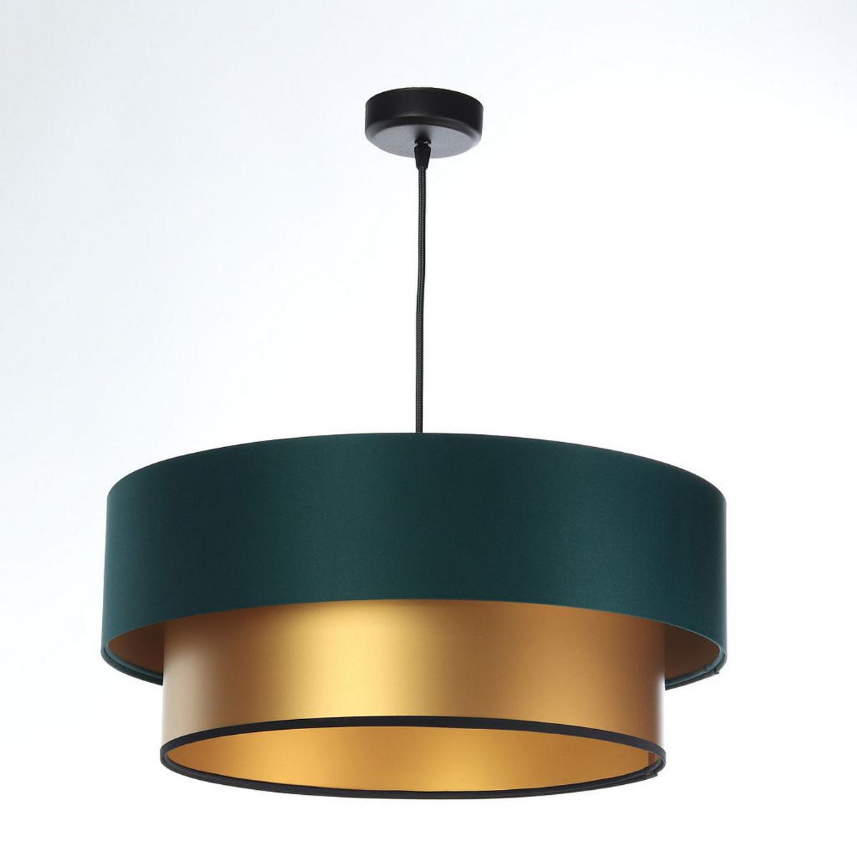HÄNGELEUCHTE Grün 60/20 cm - Goldfarben/Grün, Kunststoff (60/1/20cm) - ONZENO