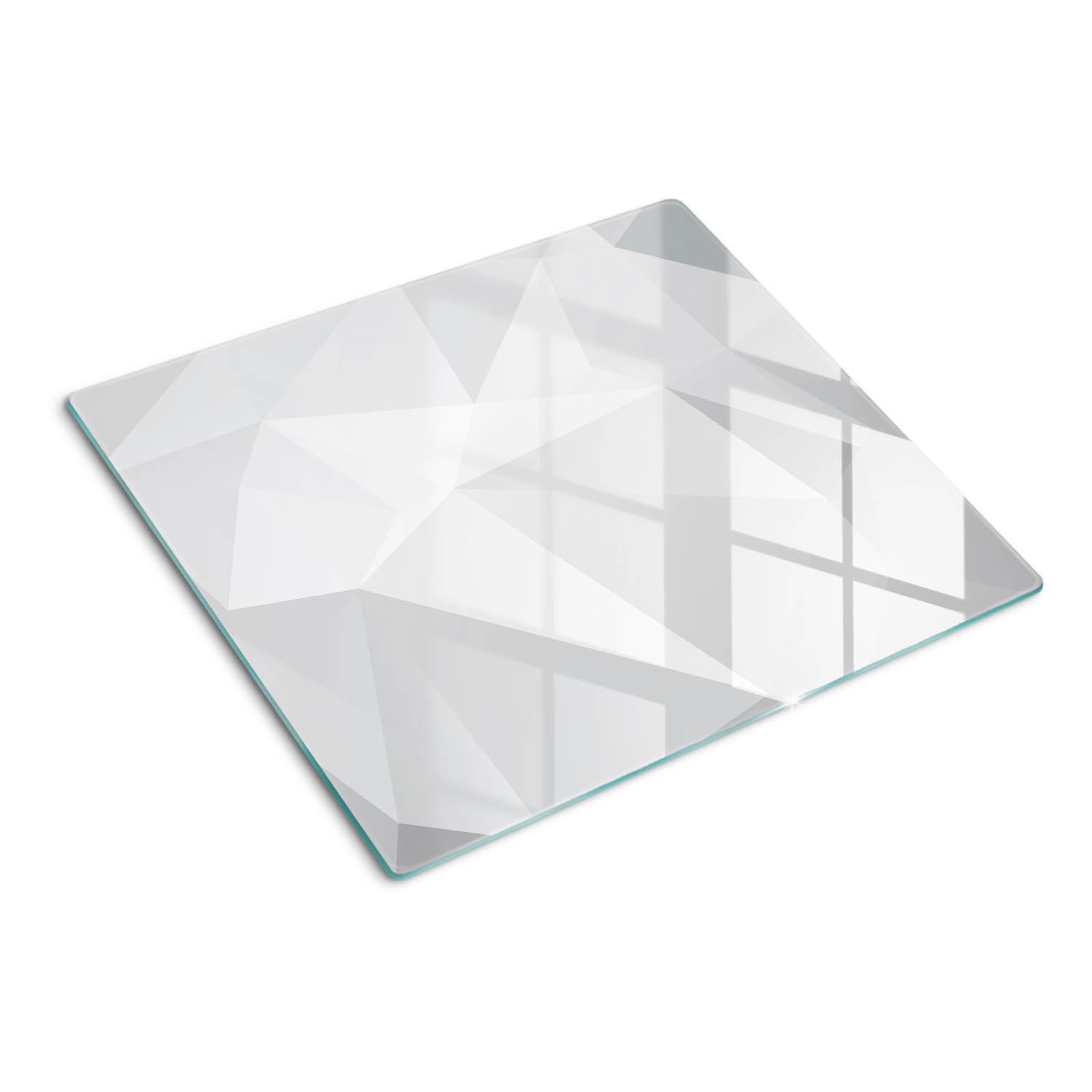 GLASPLATTE 60x52 cm Abstrakt - Weiß, Glas (60/0.4/52cm) - TULUP