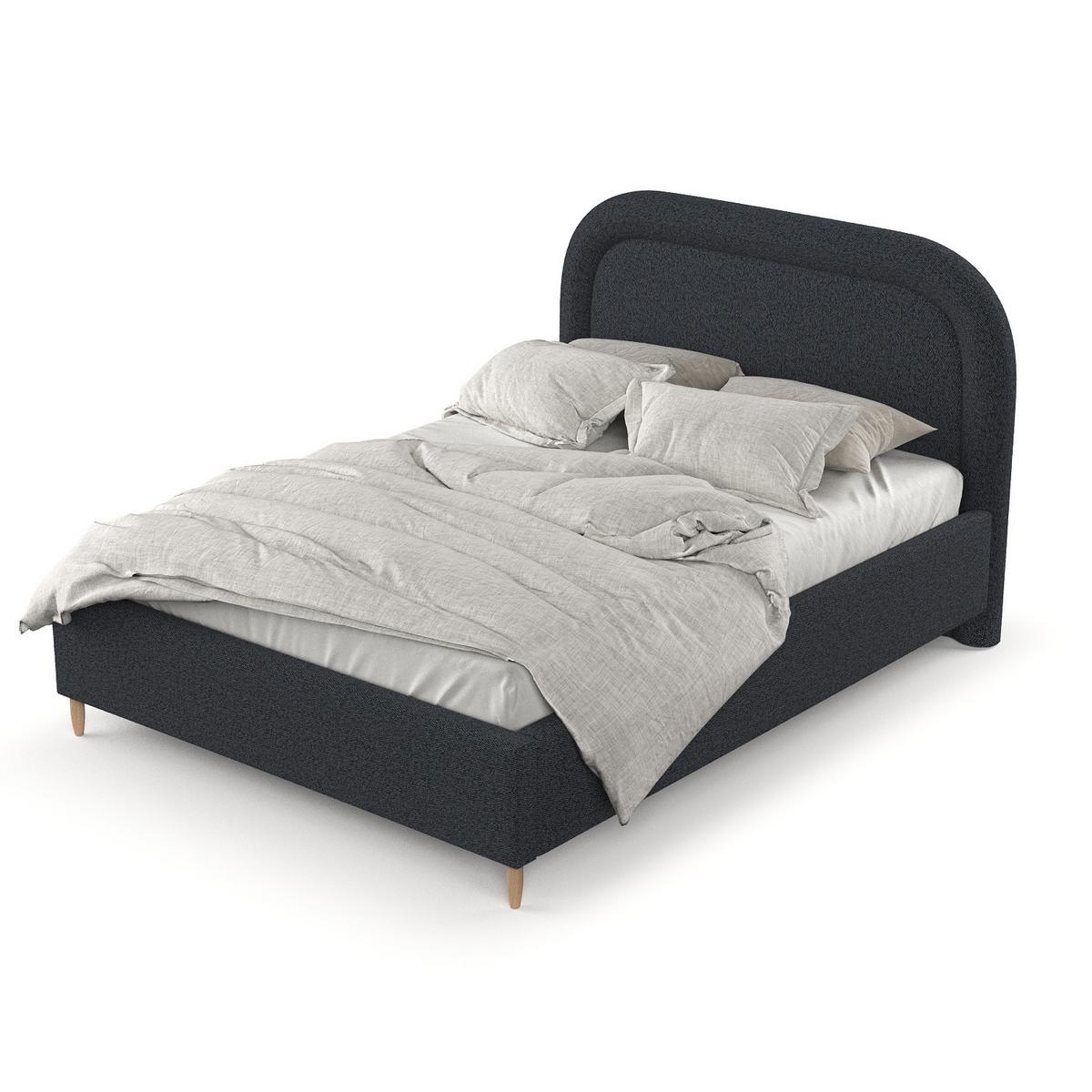 POLSTERBETT Zoya 120/200 cm Anthrazit im Riva Stoff - Anthrazit/Naturfarben, Holz/Holzwerkstoff (120/200cm) - AltaBeds