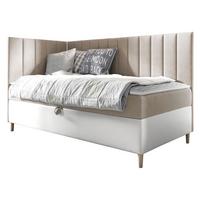 BOXBETT Maja Junior 3, Seite zum Öffnen des Bettkastens: Links - H3 - Creme/Weiß, Holz (80/200cm) - MIRJAN24