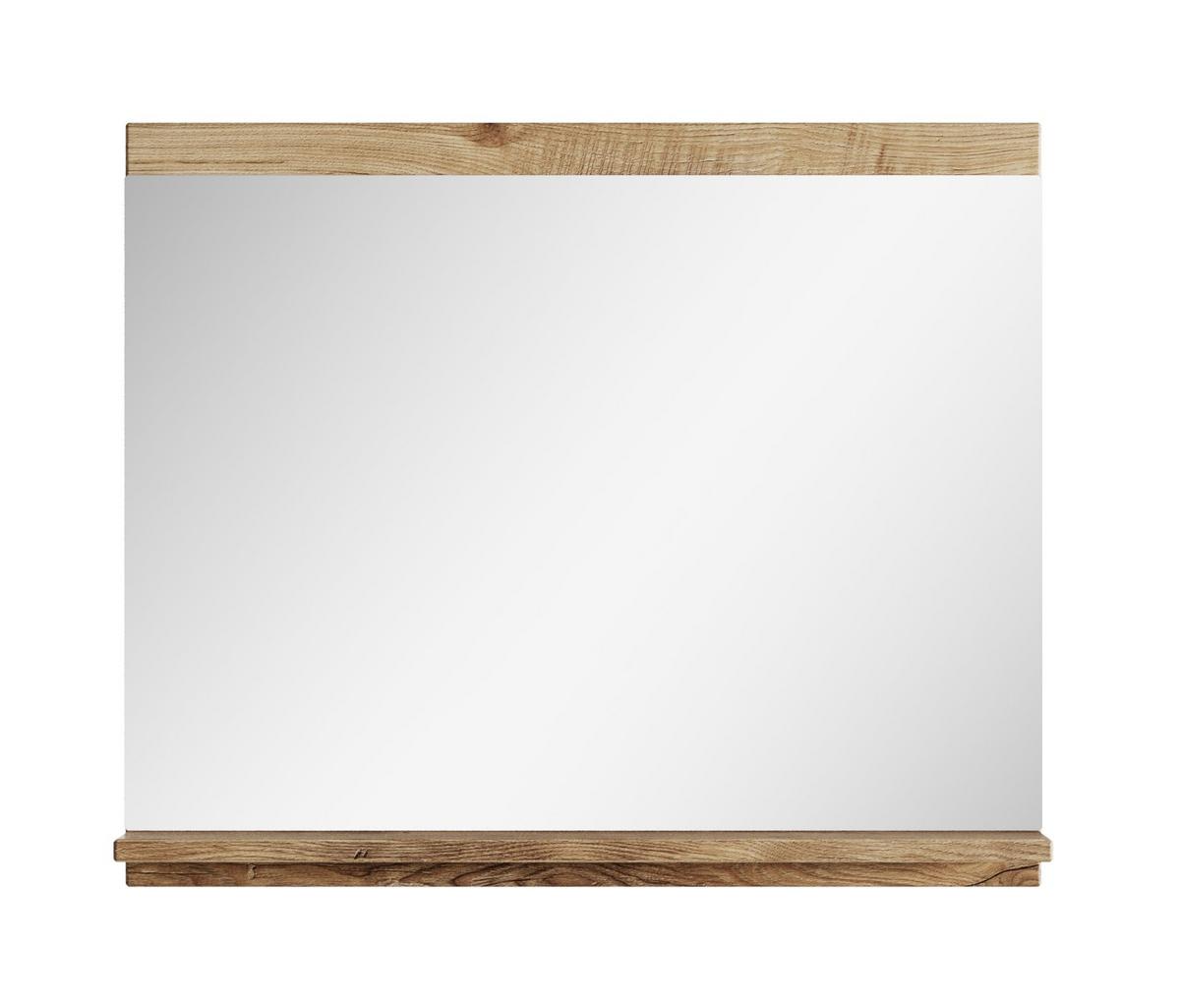 SPIEGEL Montreal Kastanien Eiche - 60 x 12 x 50 cm - Kastanienfarben/Eichefarben, Glas (60/50/12cm) - Badplaats