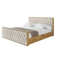 POLSTERBETT mit Bettkasten, Fußteil und Lattenrost, Boxbett ohne Matratze - ENZO5-Z 140x200 Beige - Beige, Holzwerkstoff/Textil (140/200cm) - ALTDECOR