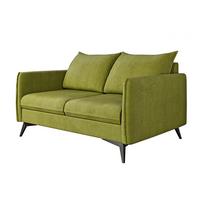 2-SITZER-SOFA Pulse Grün Luxusmicrofaser - Schwarz/Grün, Holz/Textil (138/86/91cm) - S-Style Möbel