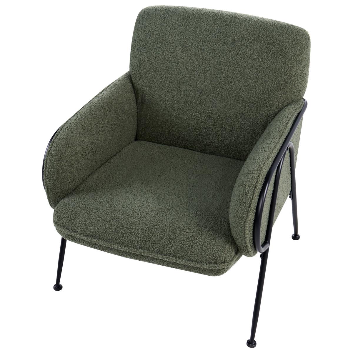 SESSEL Bouclé Grün Trysnes - Grün, Textil (74/84/75cm) - Beliani