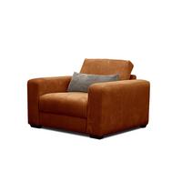 SESSEL OLI in Cordstoff orange - Orange, Holz/Textil (130/91/108cm) - Wozimo