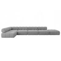 ECKSOFA modulares Sofa Favio-L3 - 475x190x70 cm Hellgrau Velours - Hellgrau, Holzwerkstoff/Textil (475/190cm) - ALTDECOR