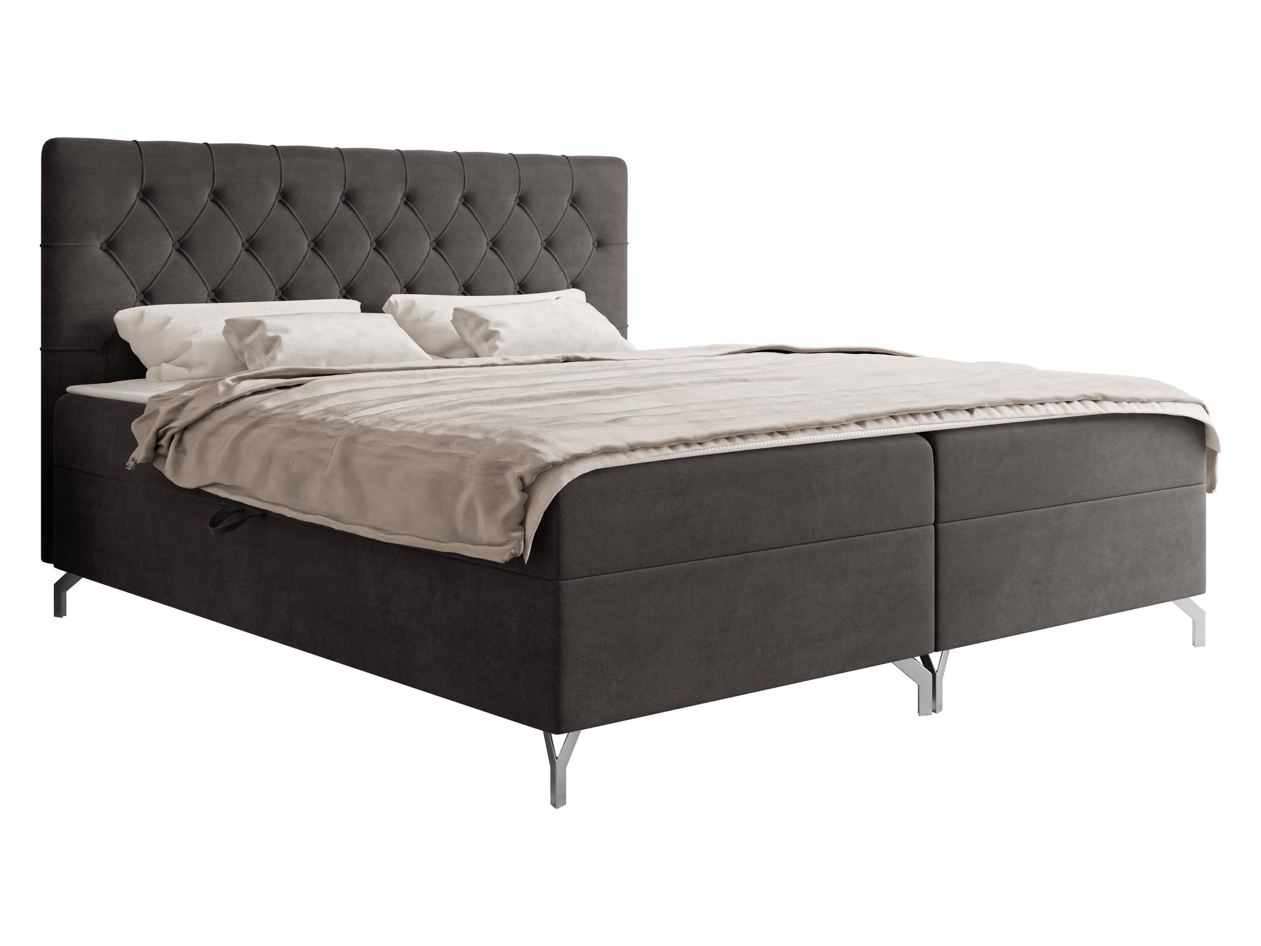 BOXBETT Guilette - H3 - Dunkelgrau/Silberfarben, Holz/Holzwerkstoff (160/200cm) - MIRJAN24