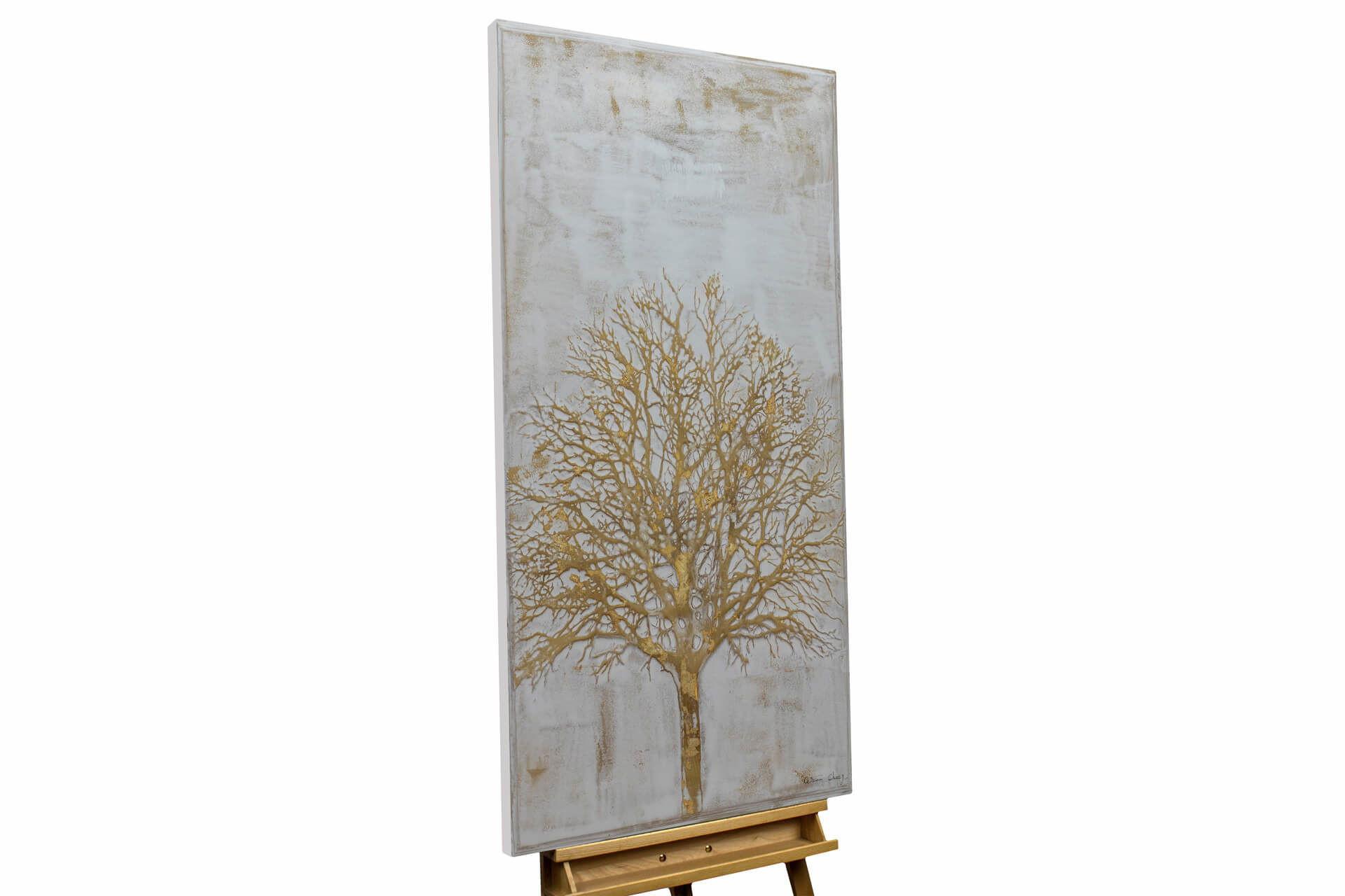 ACRYLBILD HANDGEMALT 60/120 cm - Grau, Holz/Textil (60/120cm) - KUNSTLOFT