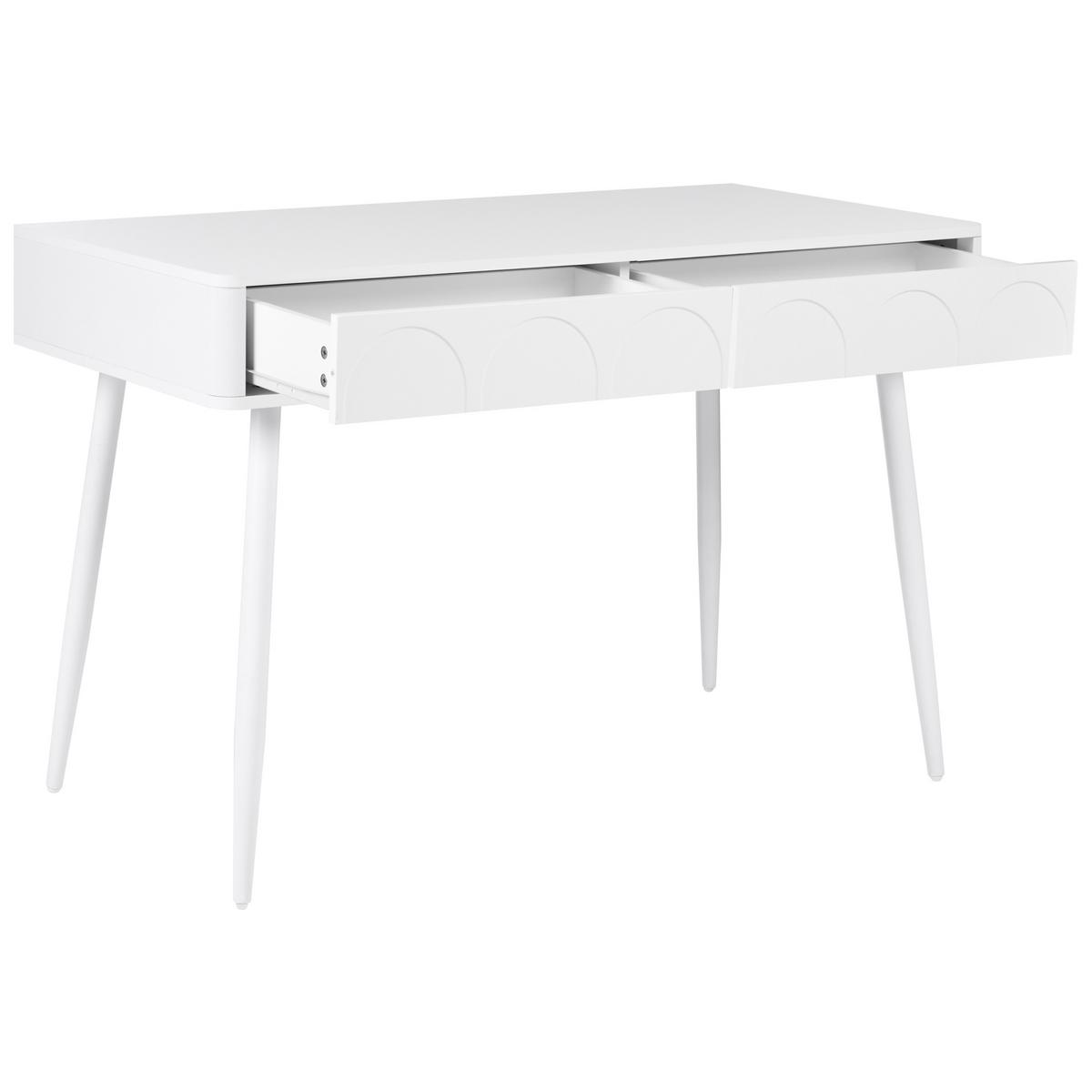 SCHREIBTISCH Weiß 120/60 cm Eslane - Weiß, Holzwerkstoff (60/120/78cm) - Beliani