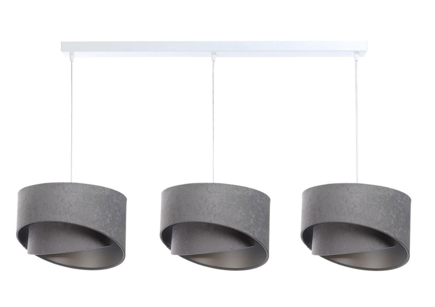 HÄNGELEUCHTE Grau 30/18 cm - Silberfarben/Grau, Kunststoff (30/0.3/18cm) - ONZENO