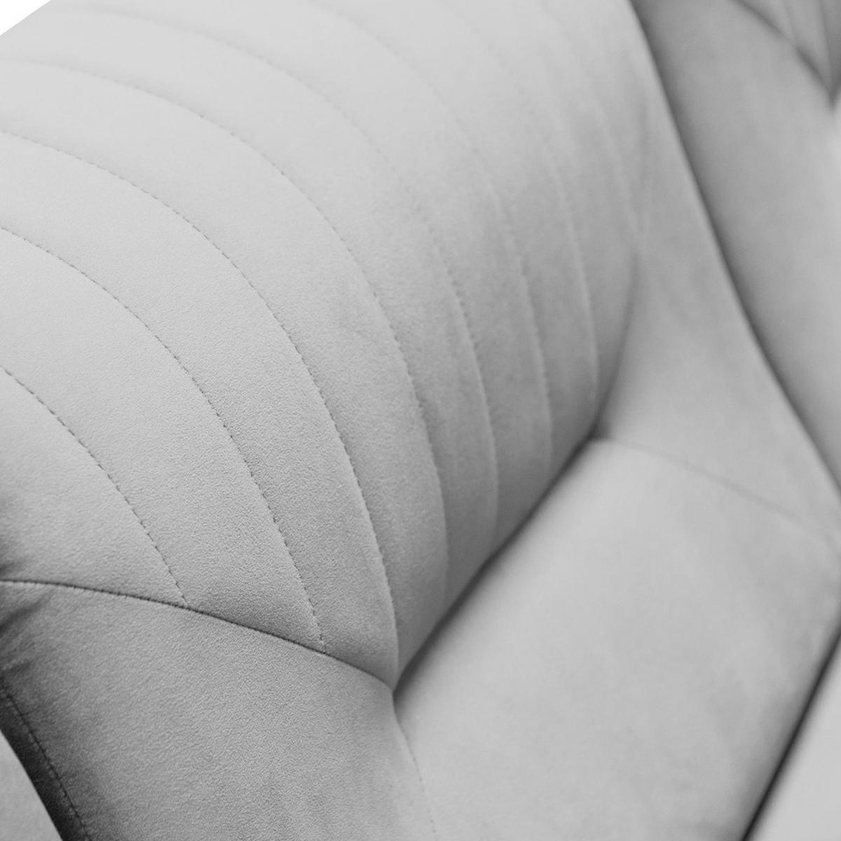 2-SITZER SOFA Venezia hellgrau mit goldenen Beinen - Goldfarben/Hellgrau, Textil/Metall (172/85/94cm) - Beautysofa
