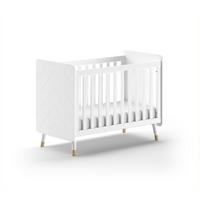 BABYBETT Kamillah 124x96x68 aus MDF in Satin Weiß - Weiß, Holzwerkstoff (60/120cm) - 58aufmkessel