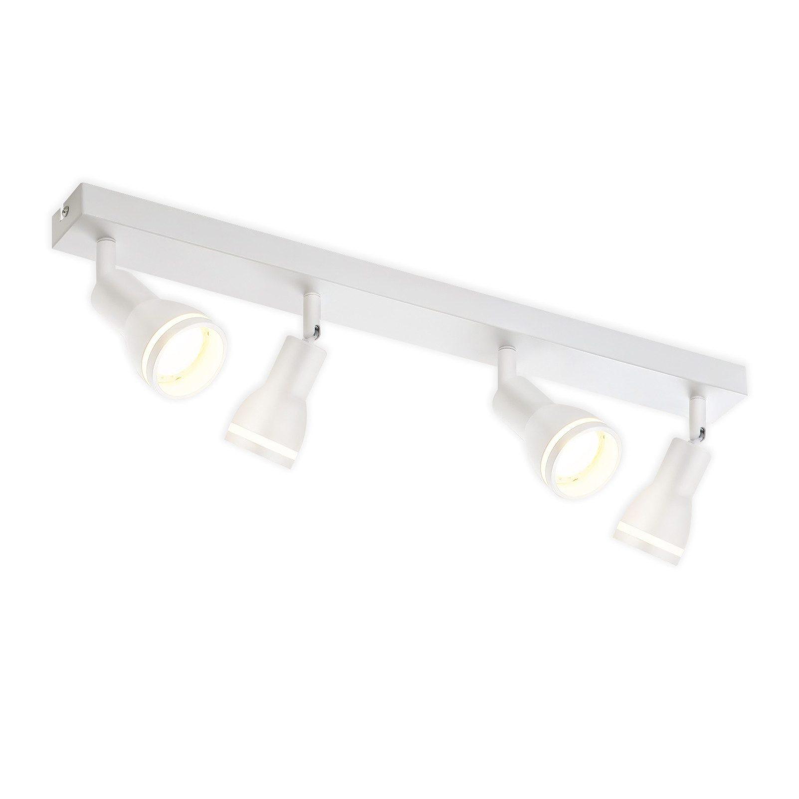 DECKENSTRAHLER Kissingen 4-flammig 55/5/15.7 cm - Weiß, Metall (55/5/15.7cm) - Nettlife
