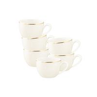 ESPRESSOTASSEN Savona Goldlinie creme 110 ml 6er Set - Creme, Keramik (0.11L) - Seltmann Weiden