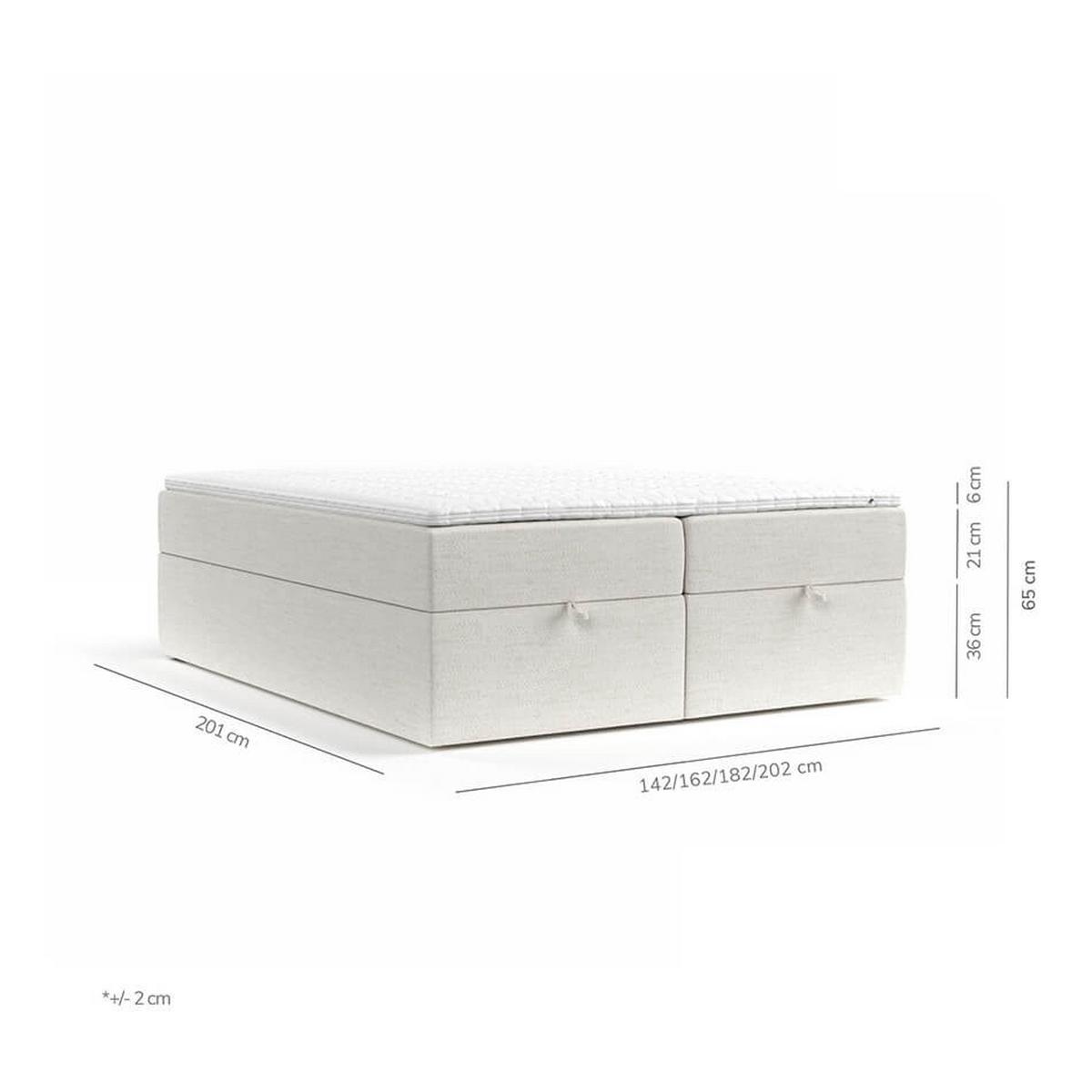 BOXBETT Reto 200/200 cm Braun im Lotta Stoff - Chromfarben/Braun, Holz/Holzwerkstoff (200/200cm) - AltaBeds