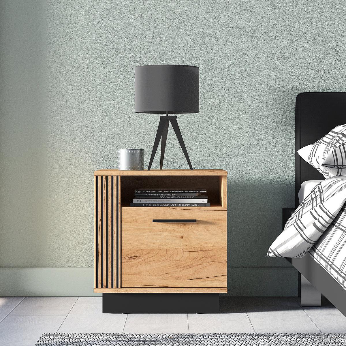 NACHTTISCH Solal Holz - Braun, Holzwerkstoff (50/55/35cm) - Petits-meubles