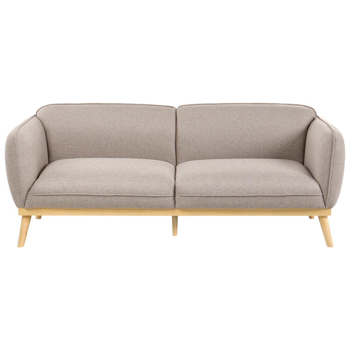 SOFA-SET 5-Sitzer Stoff Hellbraun Ljung - Hellbraun/Braun, Textil (210/82/82cm) - Beliani