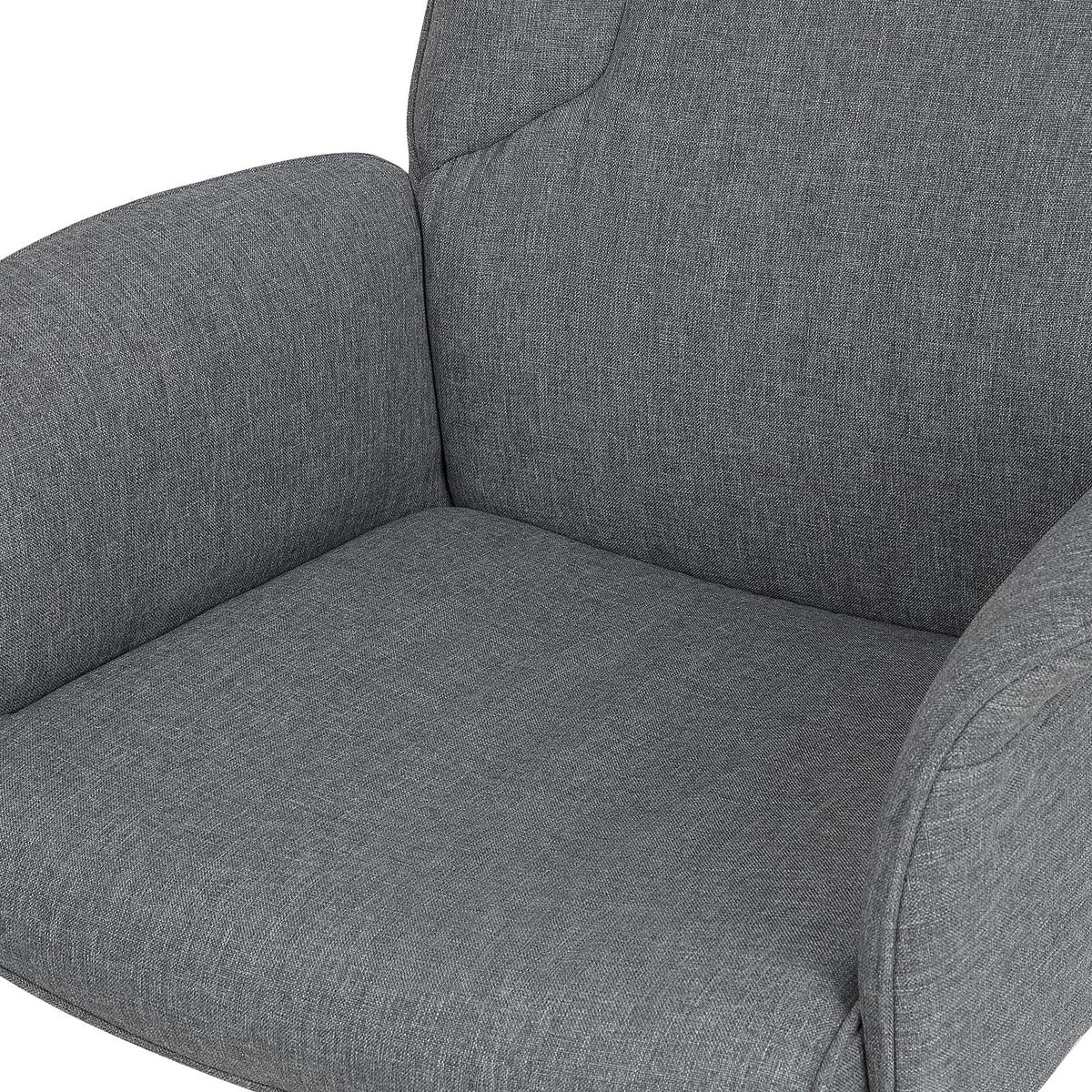 BÜROSTUHL Polyester Grau Pilot - Grau, Textil/Metall (72/117/72cm) - Beliani