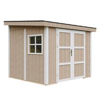 GARTENHAUS 5,9 m² - H231x248x294 cm - Ohne Boden und Seitenwand – M938B-TERRA BROWN - Hellbraun, Holz (236/231/250cm) - Timbela