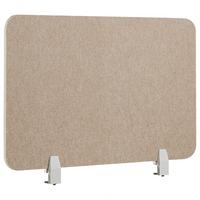 SCHREIBTISCHTRENNWAND 80 x 50 cm Beige Split - Beige, Textil (80/50/1cm) - Beliani