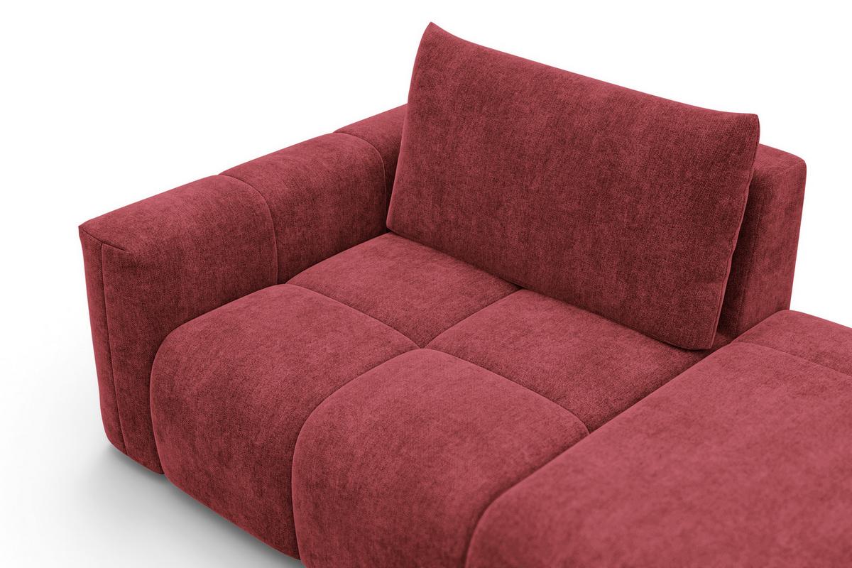 SOFA VERONA 4-Sitzer, Dunkelrot - Schwarz/Dunkelrot, Holz/Textil (282/83/110cm) - Courtois Laville