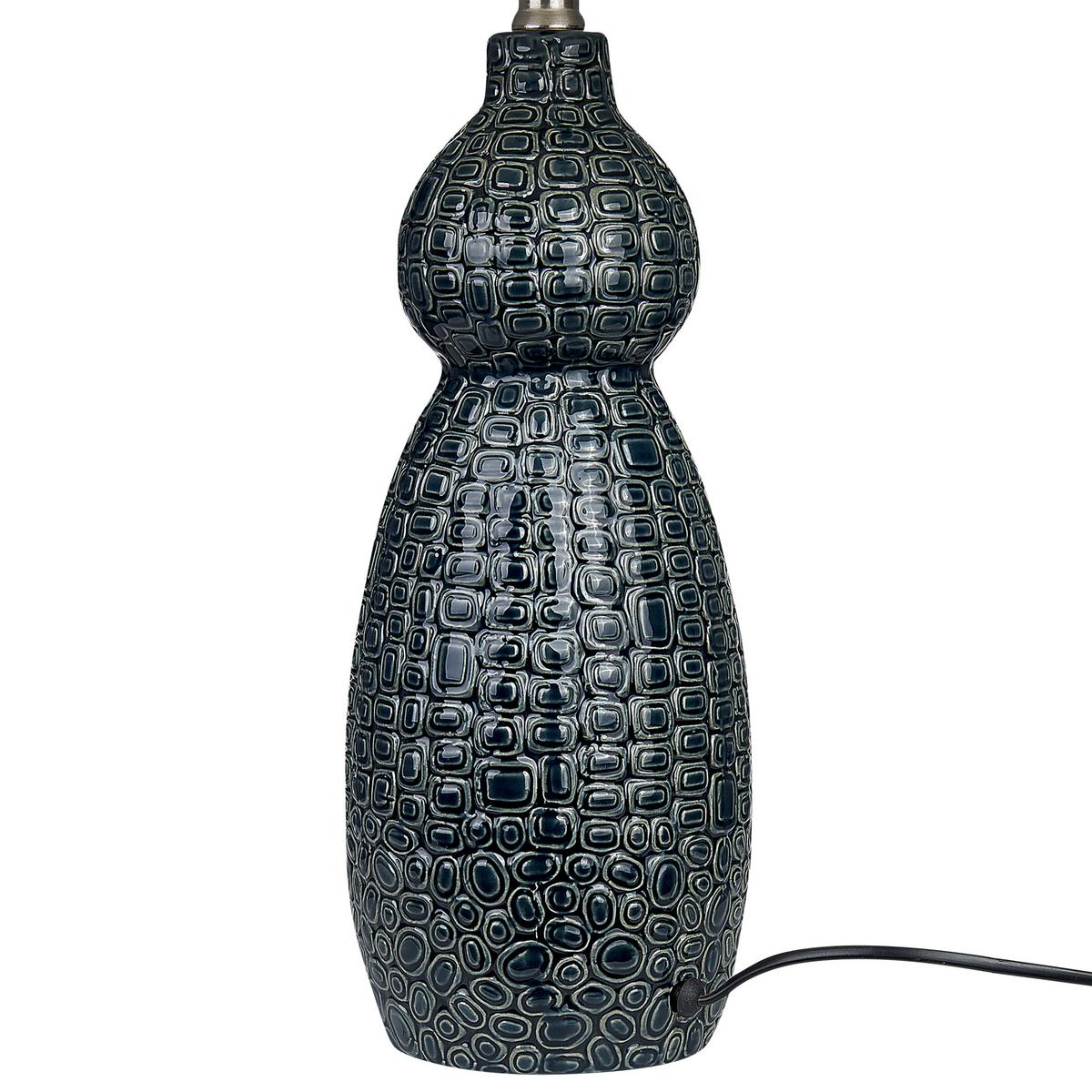 TISCHLAMPE Matina 40/40/60 cm - Blau, Keramik (40/40/60cm) - Beliani