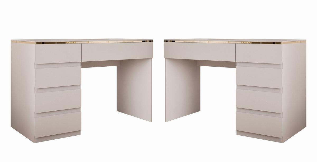 SCHREIBTISCH AURORA KASCHMIR mit Schubladen - Kaschmir, Holzwerkstoff (55/120/78cm) - Lookway