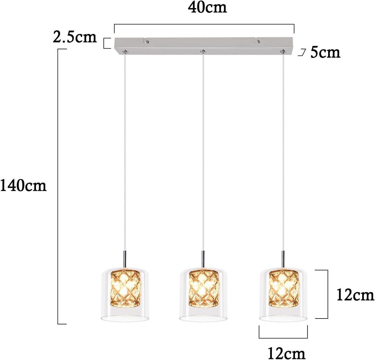 KRONLEUCHTER Stralmar 48.0/140.0/12.0 cm - Transparent, Glas (48/140/12cm) - ZMH