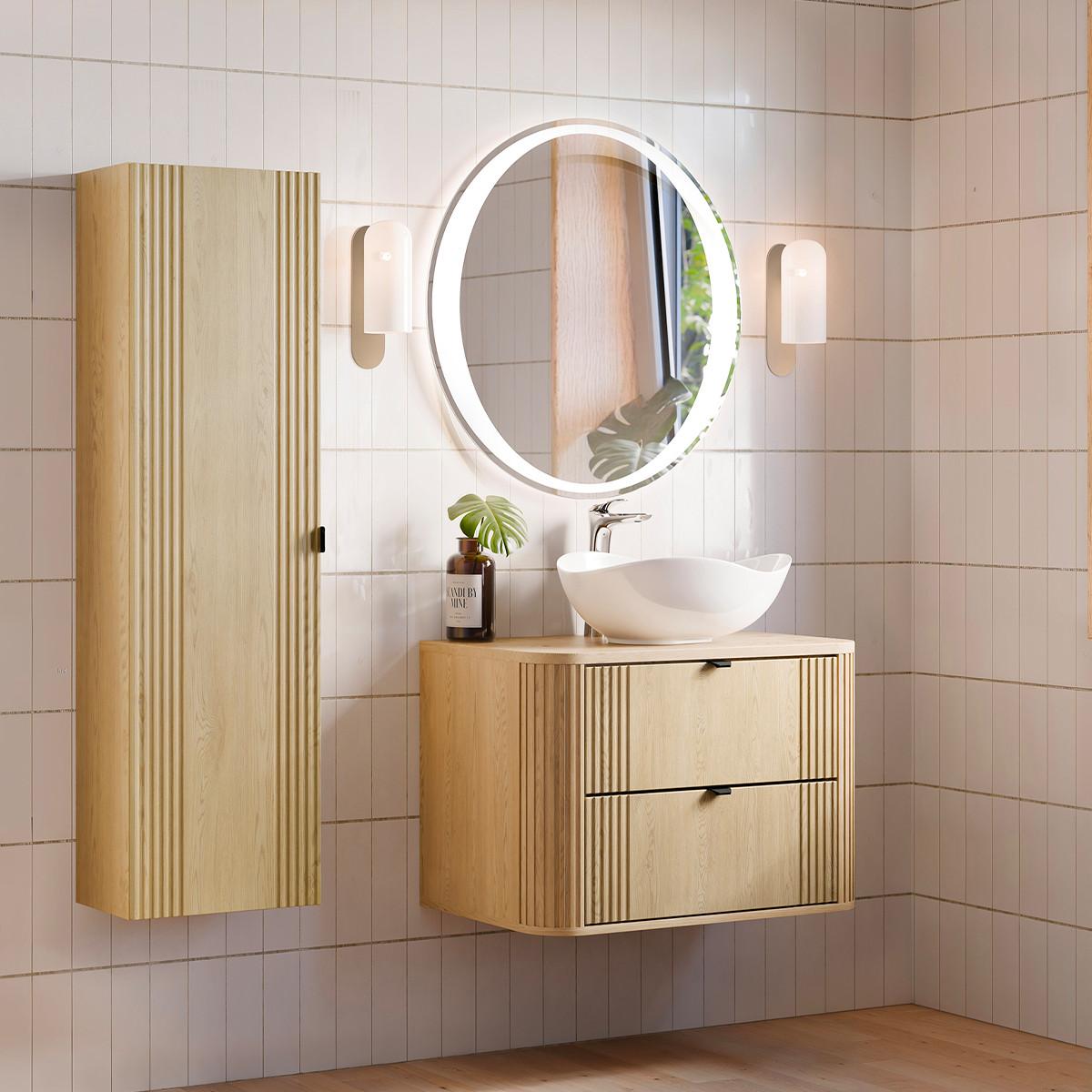 WASCHTISCH 80.4cm Mila Helle Eiche - Braun, Holzwerkstoff (80.4/54/46cm) - Petits-meubles