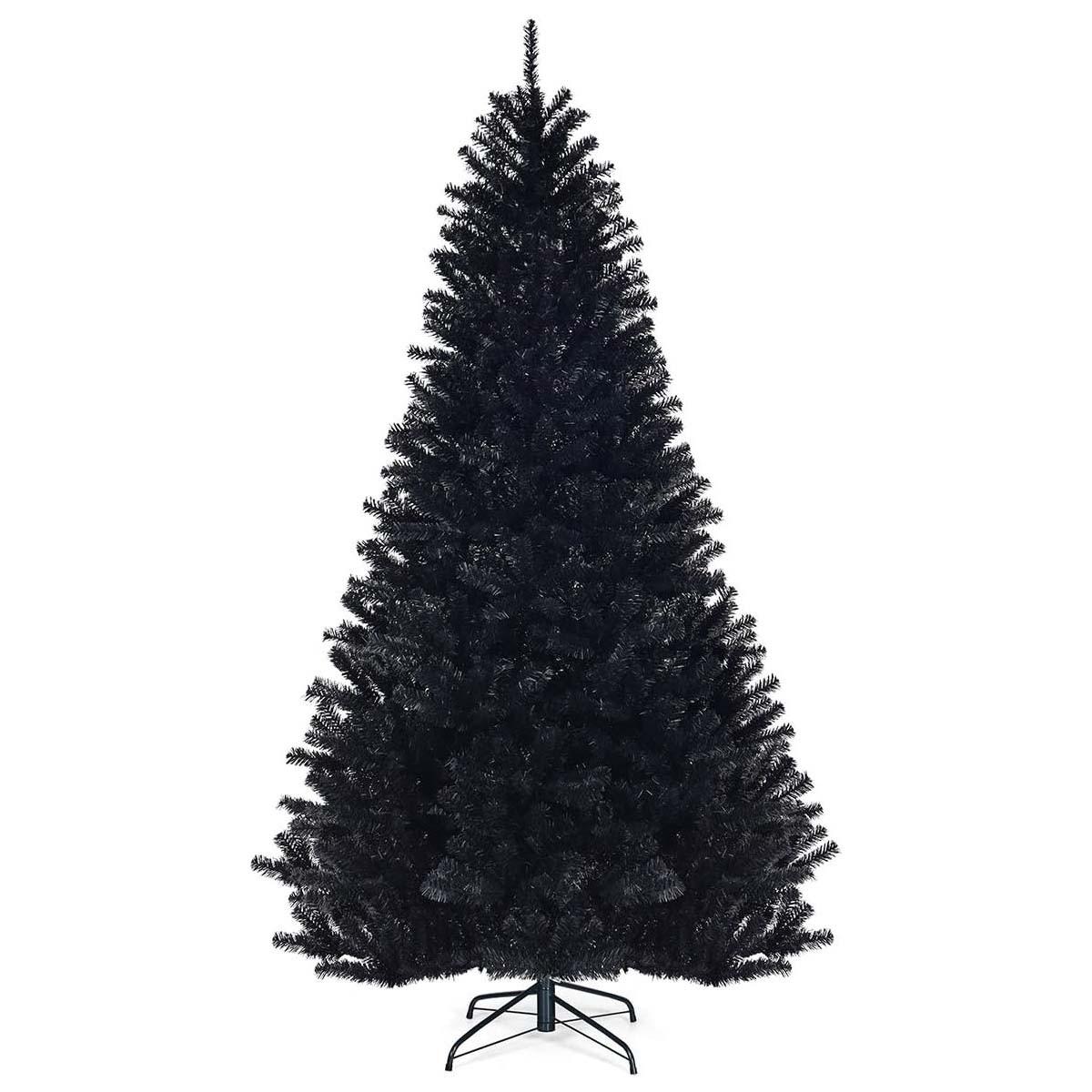 WEIHNACHTSBAUM Schwarz - Schwarz, Kunststoff (225cm) - COSTWAY