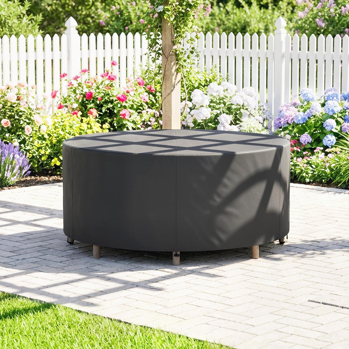 GARTENMÖBEL-ABDECKUNG 420D Oxford Gewebe Schwarz - Schwarz, Textil (214/70/214cm) - Outsunny
