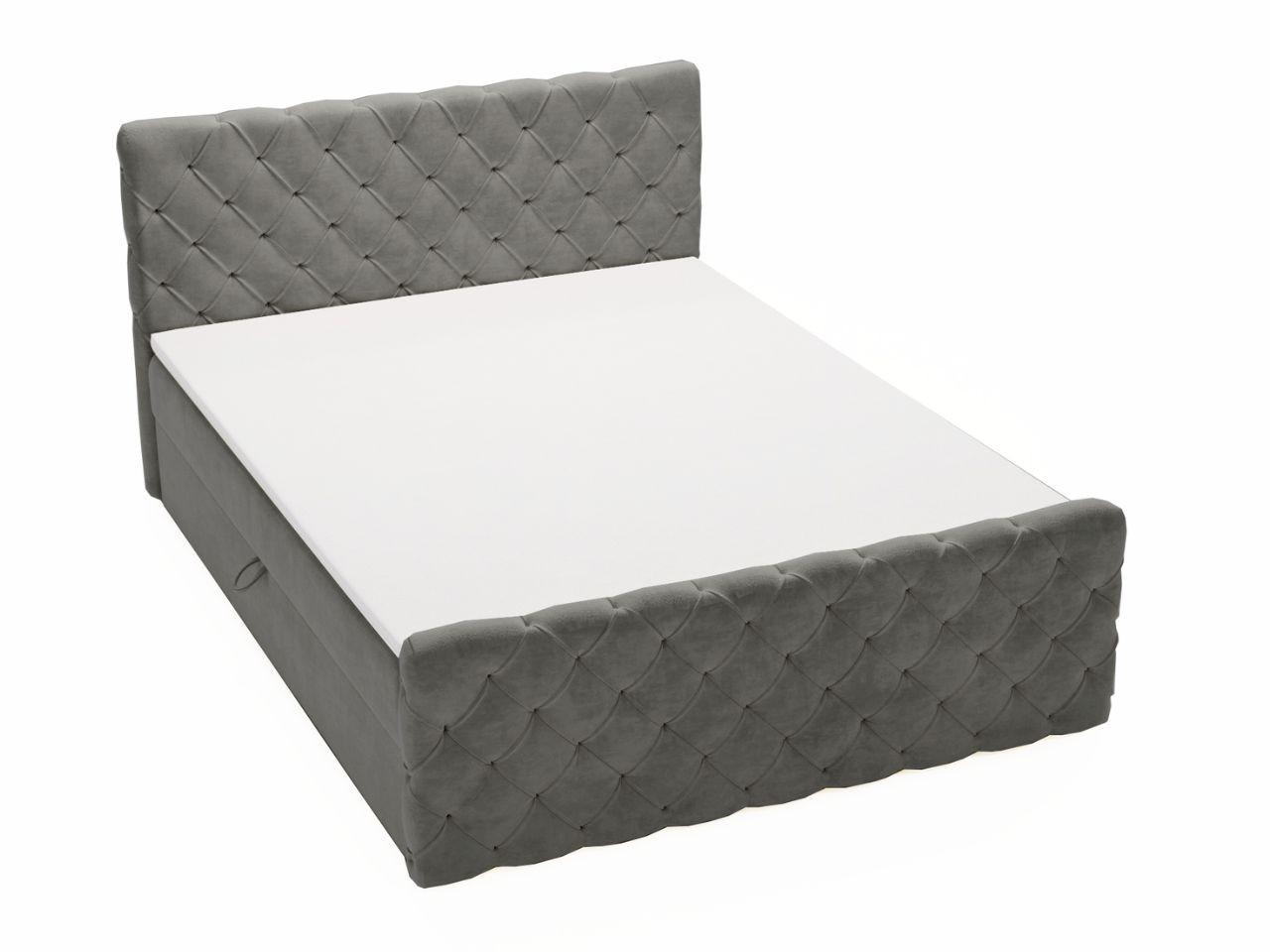 BOXBETT Lunaris 160x200 Dunkelgrau - Dunkelgrau, Holz/Textil (160/200cm) - Graingold