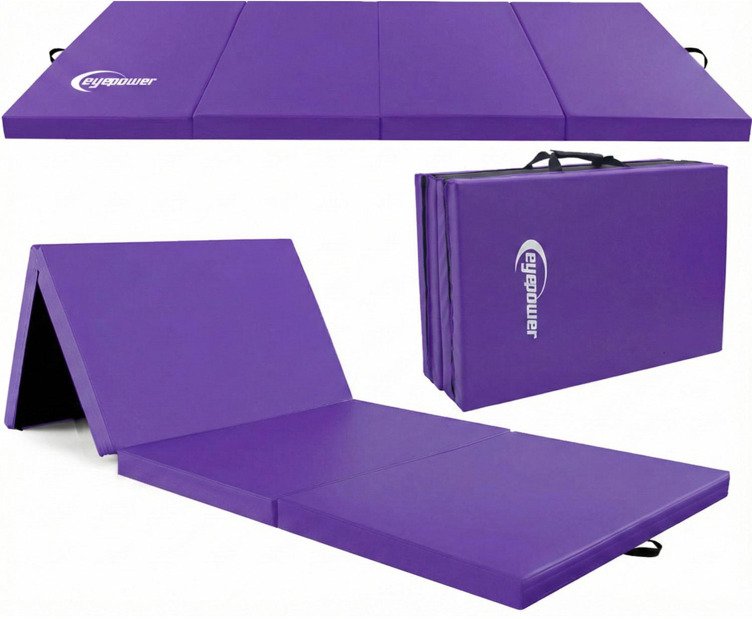 GYMNASTIKMATTE zum Wenden - 180/60/5 cm Faltbare Turnmatte - Lila, Kunststoff (60/180cm) - eyepower