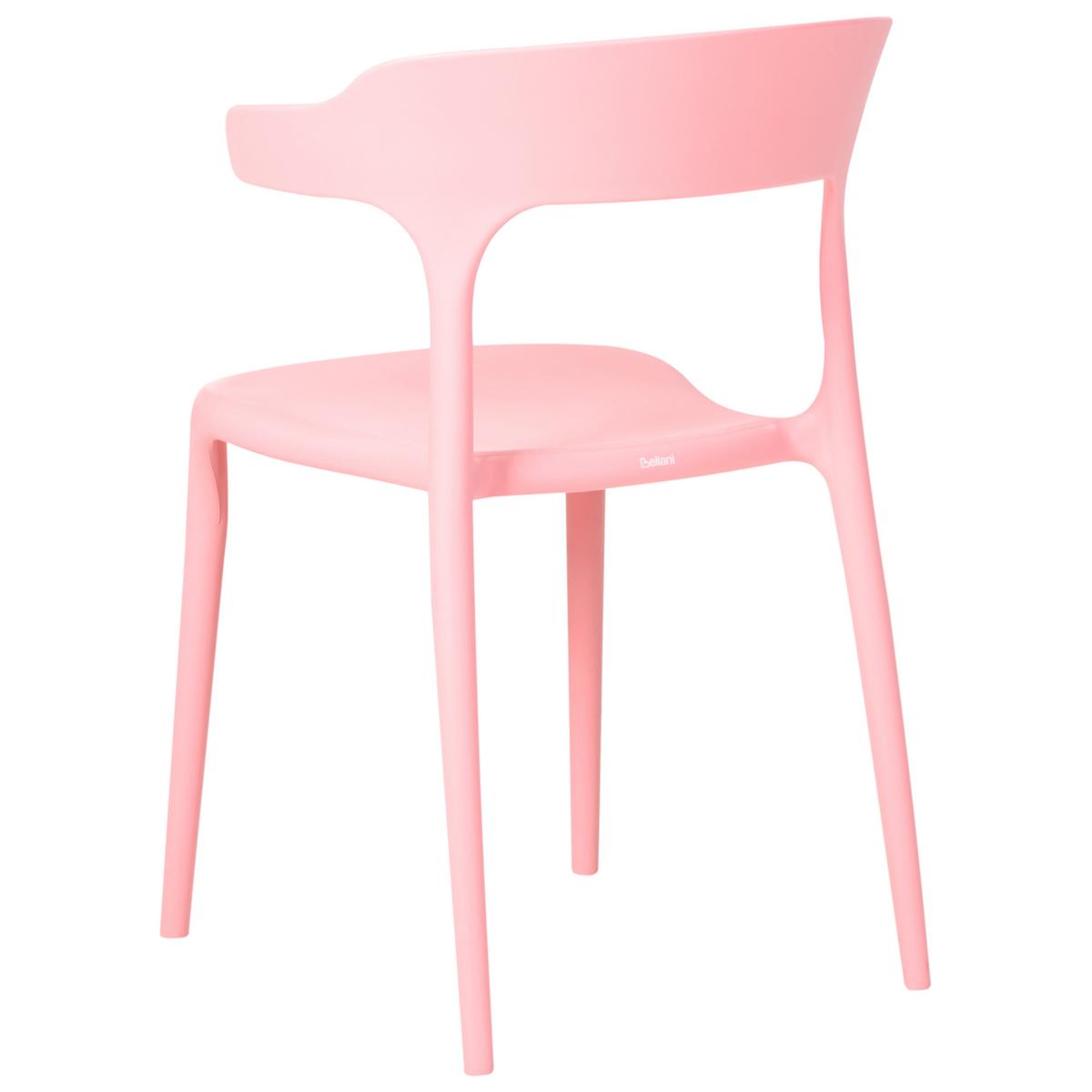 GARTENSTUHL 4er-Set Rosa Gubbio - Pink, Kunststoff (50/76/49cm) - Beliani